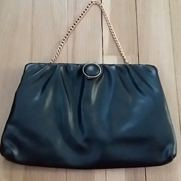 Not sure Handbags - EUC Vtg 50s 60s Black Clutch Purse Handbag